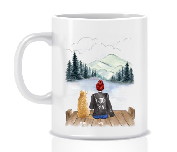 Woman and Dog Personalized Mug
