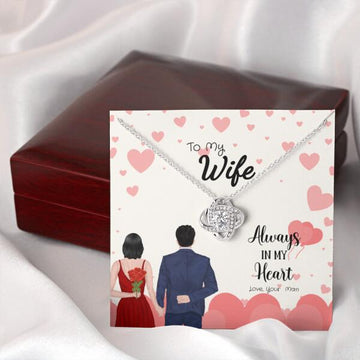 For Wife Luxury Necklace with Personalizable Message Card