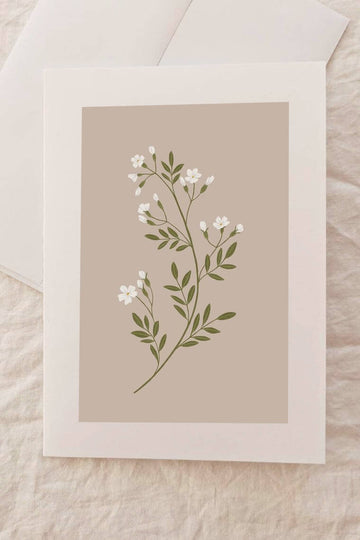 Minimal Flower Card