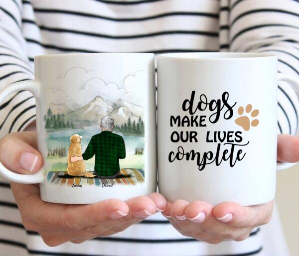 Man and Dog Personalized Mug