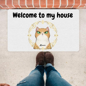 Grumpy Cat Personalized Doormat