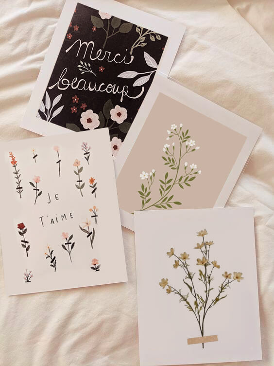 Floral Card - Pack of 4